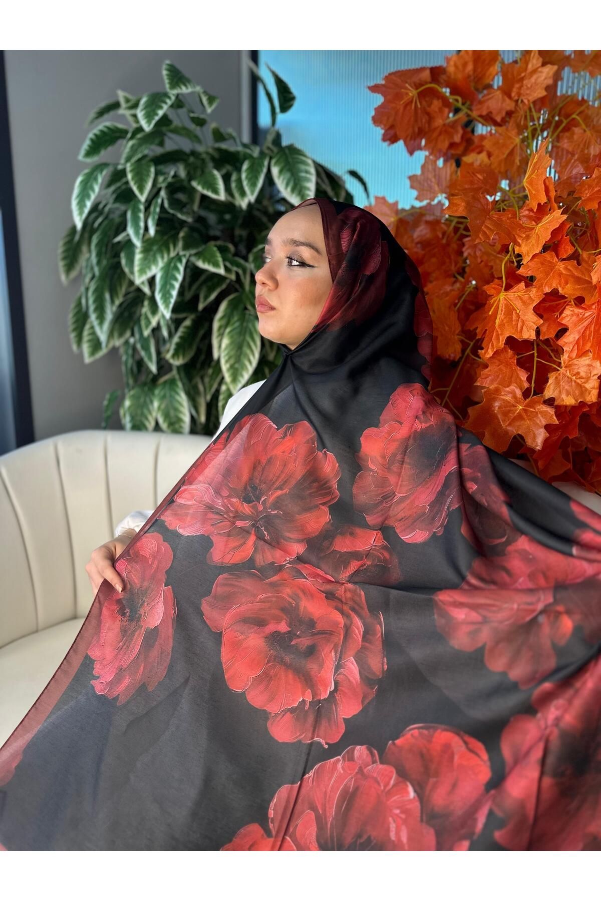 Oxygen Scarfs Rosaline Desen Pamuk İpek Şal-13000