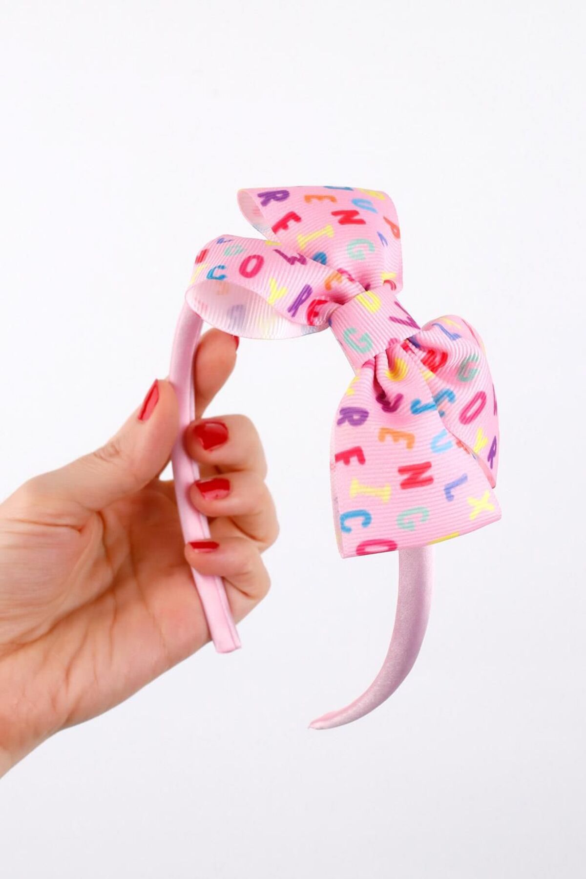 MODA PİNKJOY KIZ ÇOCUK PEMBE HARF TAÇ