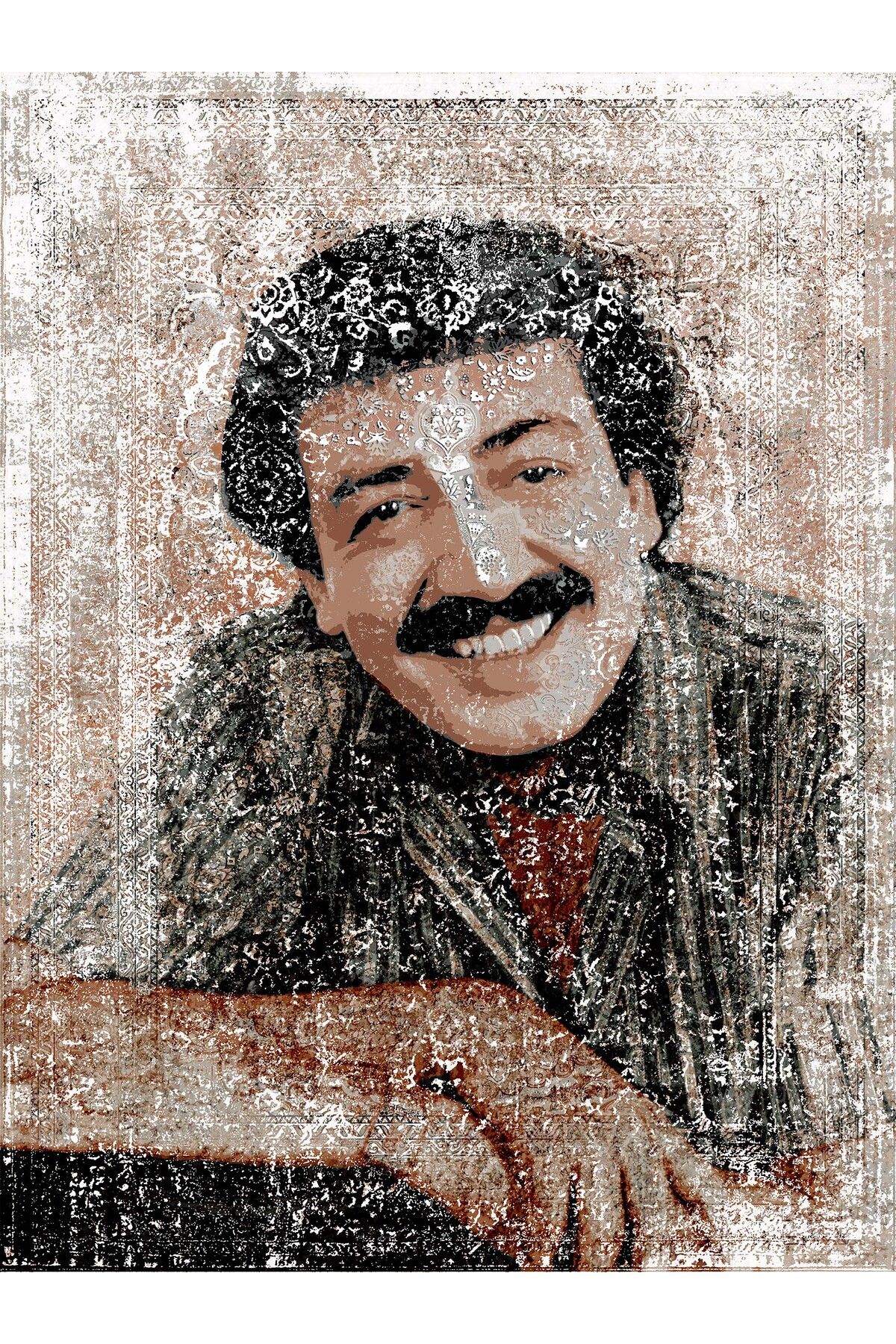 Halı Müslüm Gürses Dijital Baskı Duvar Halısı DESIGN BY GÜNEŞ