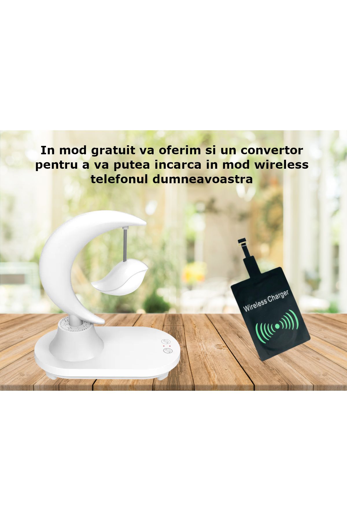 Influential Tech-Smart LED Lamp with Wireless Charger, Bluetooth Speaker, Touch Control, White, 10W 3