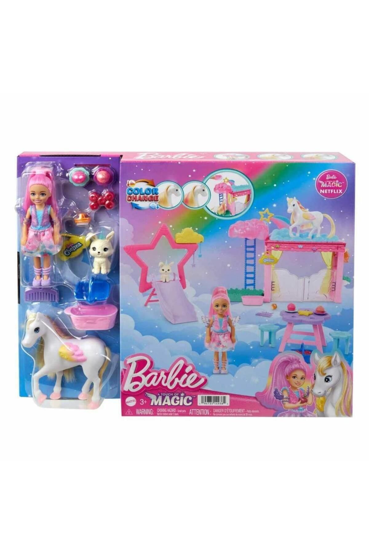 NW NessiWorld HNT67 Barbie A Touch Of Magic Chelsea ve Pegasus Oyun Seti