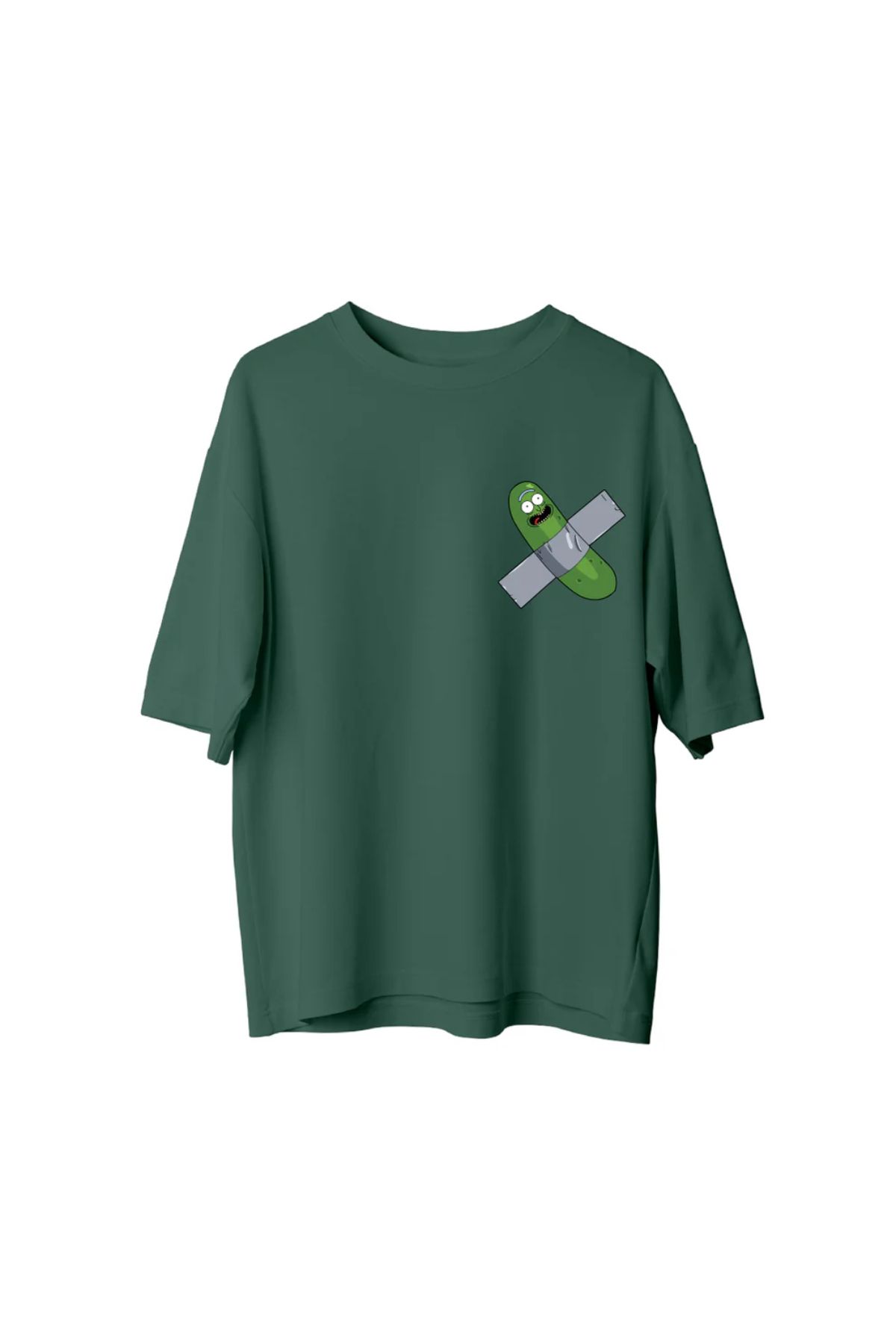 Koklonmoda Büyük Beden Unisex Hıyar Baskılı Oversize T-Shirt