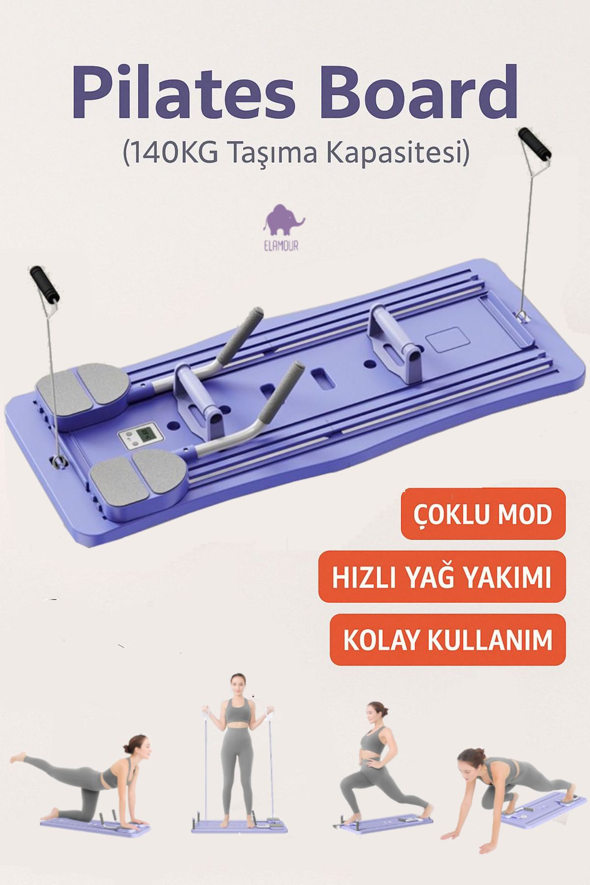 ELAMOUR Pilates Board | Çok Amaçlı Reformer Pilates