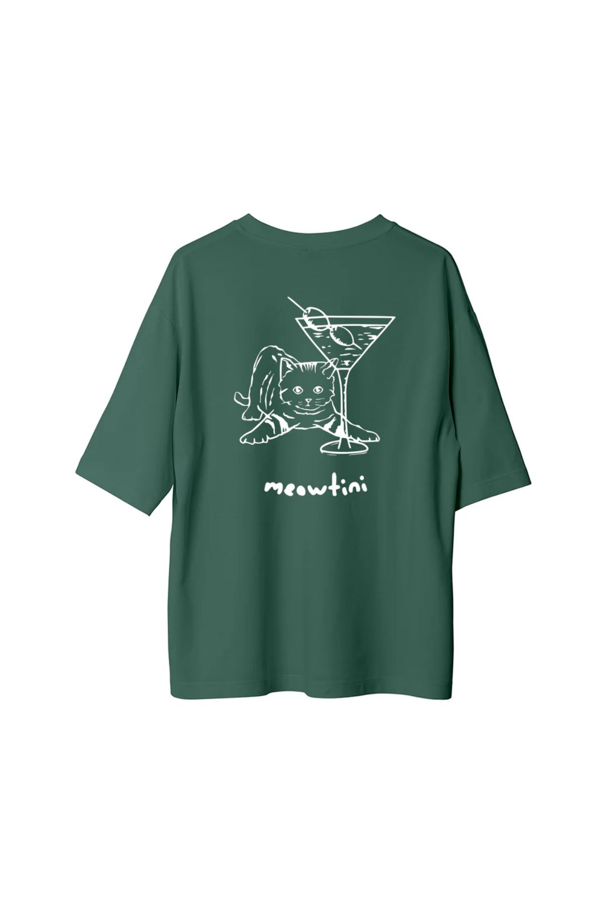 Koklonmoda Unisex Meowtine Baskılı Oversize T-Shirt