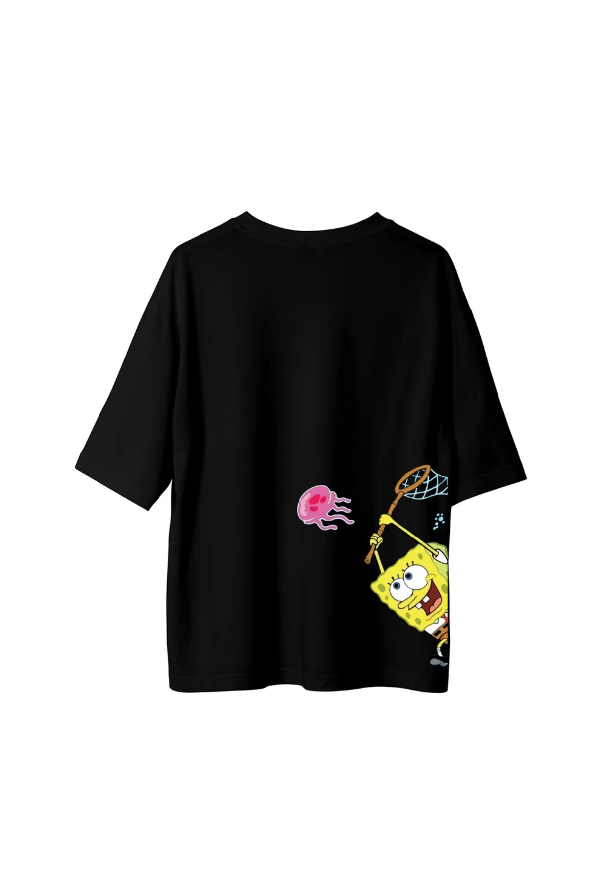 Koklonmoda Unisex Süngerbob Baskılı Oversize T-Shirt
