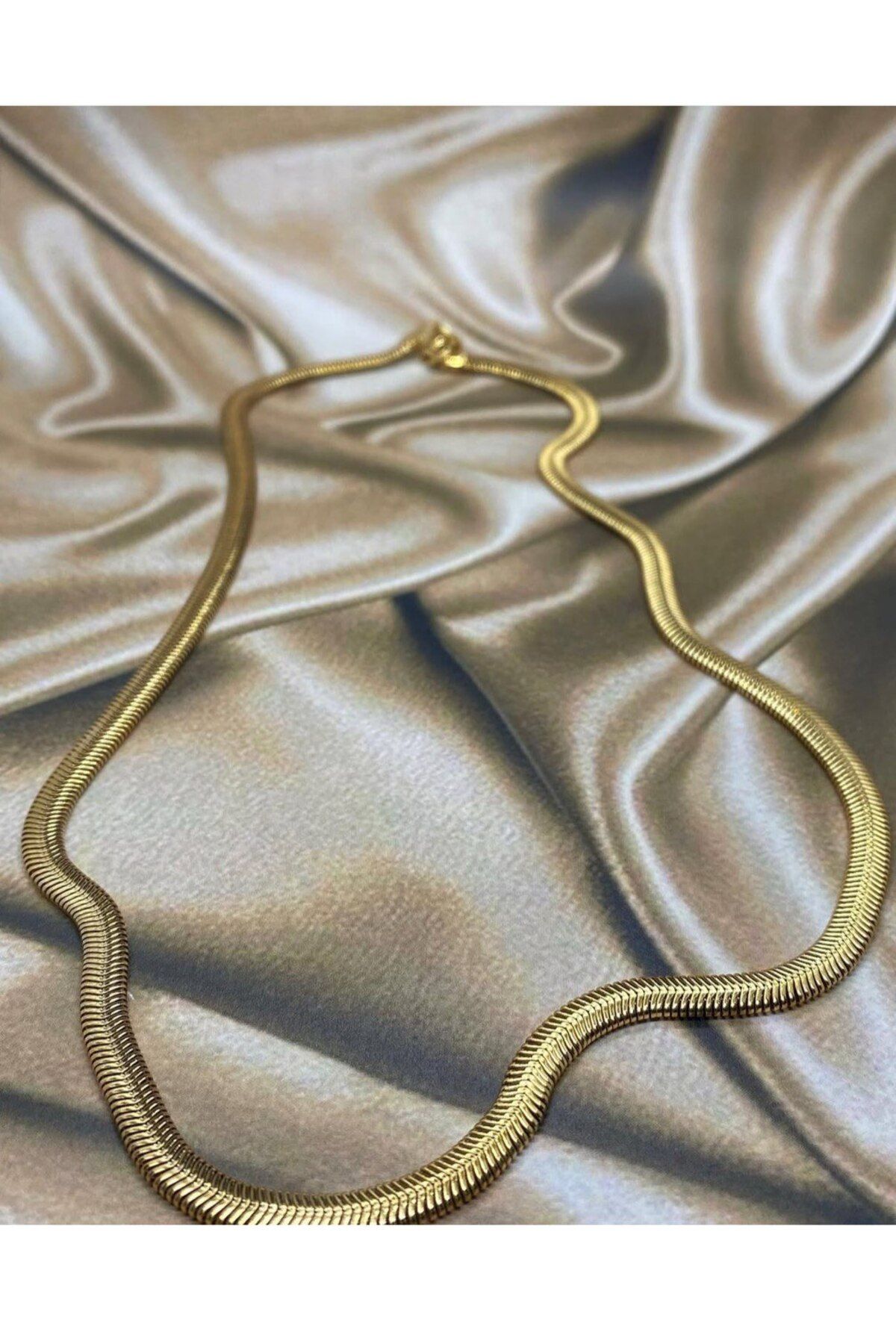 Harzem jewelry unisex parlak çelik kolye