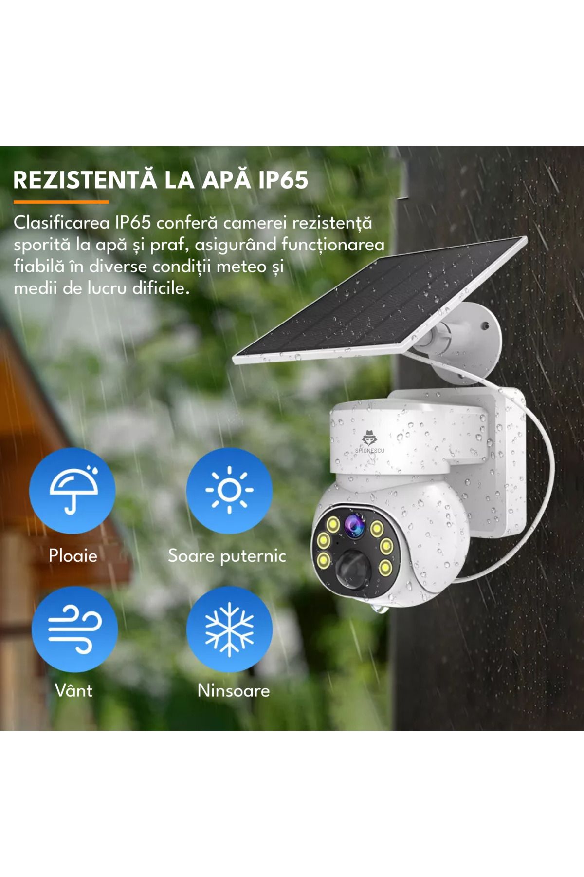 Spionescu-Surveillance camera with solar panel, Q18, 4G, 2MP, motion detector, two-way audio 7