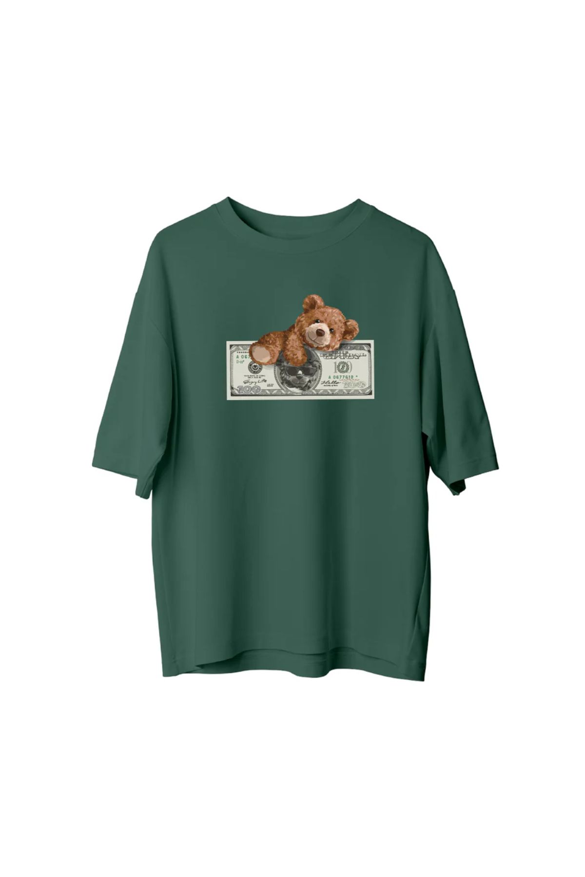 Koklonmoda Unisex Dolar Ayıcık Baskılı Oversize T-Shirt