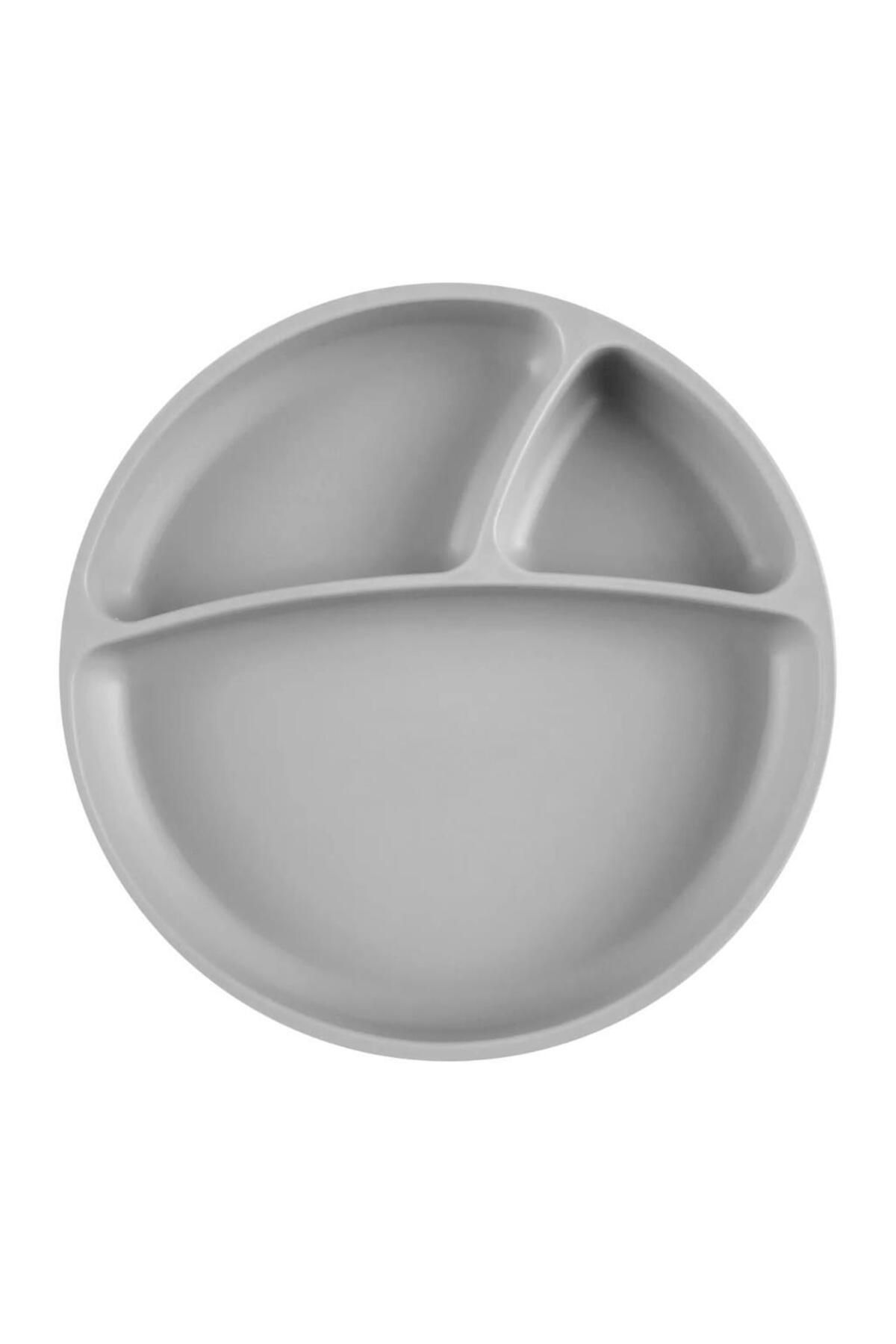 NW NessiWorld Nessiworld Porsiyon Vakum Tabanlı Silikon Tabak Powder Grey
