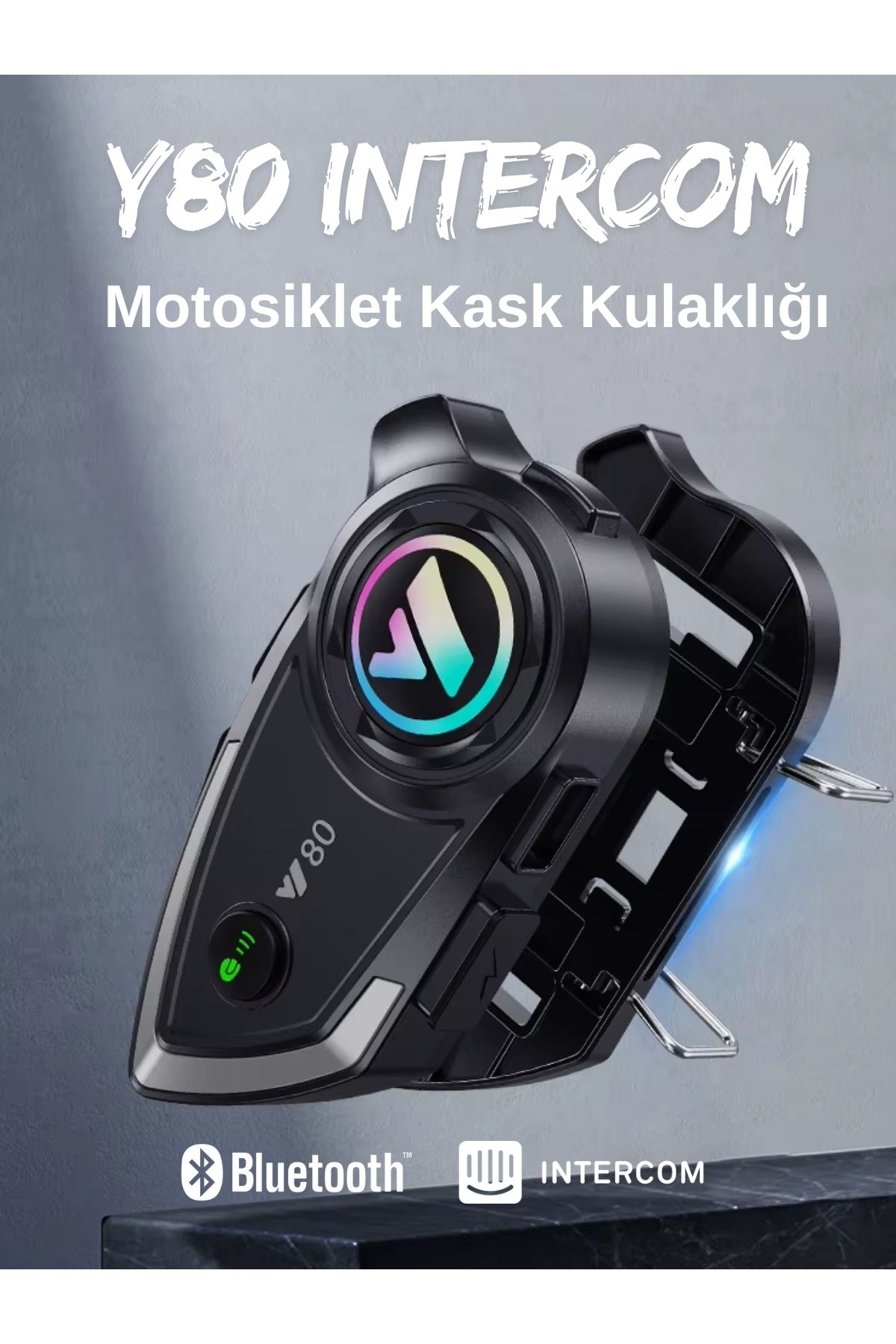 howear Y80 İntercom Bluetooth Motosiklet Kask Kulaklığı Uyumlu  İntercom Kulaklık