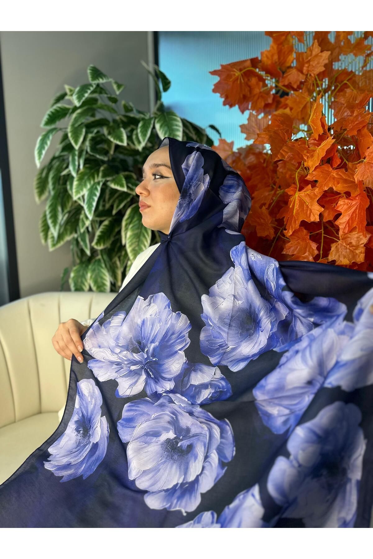 Oxygen Scarfs Rosaline Desen Pamuk İpek Şal-13000