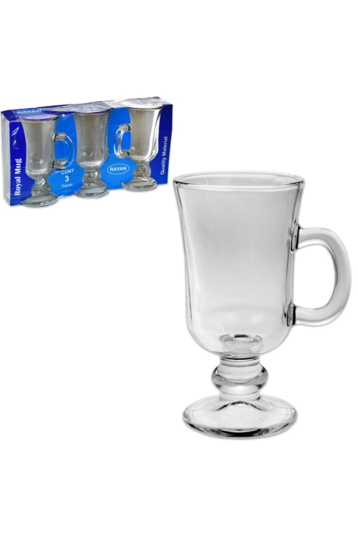 GZMBUTİK Royal Latte Bardak 3lü