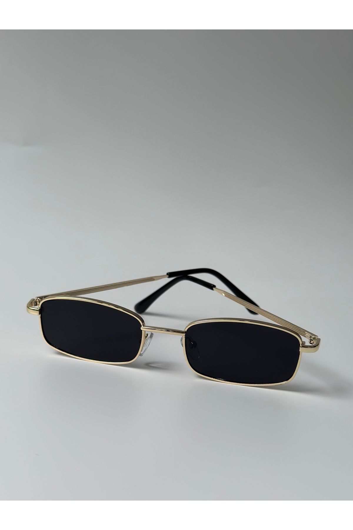 Aksu Atelier Retro Metal Çerçeveli Dikdörtgen Unisex Güneş Gözlüğü