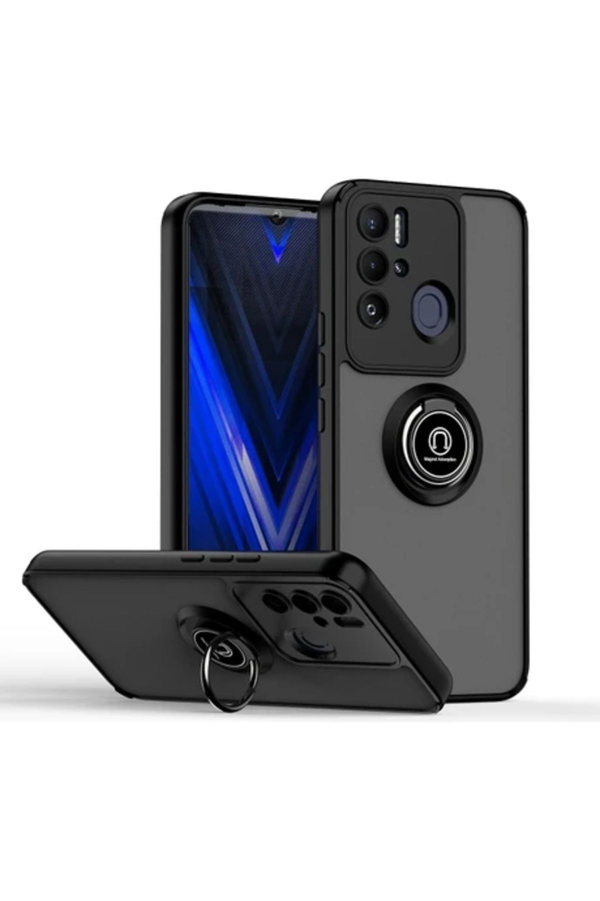 Obay Tecno Camo 20 Pro 4g Halkalı Darbeye Dayanıklı Telefon Kılıfı