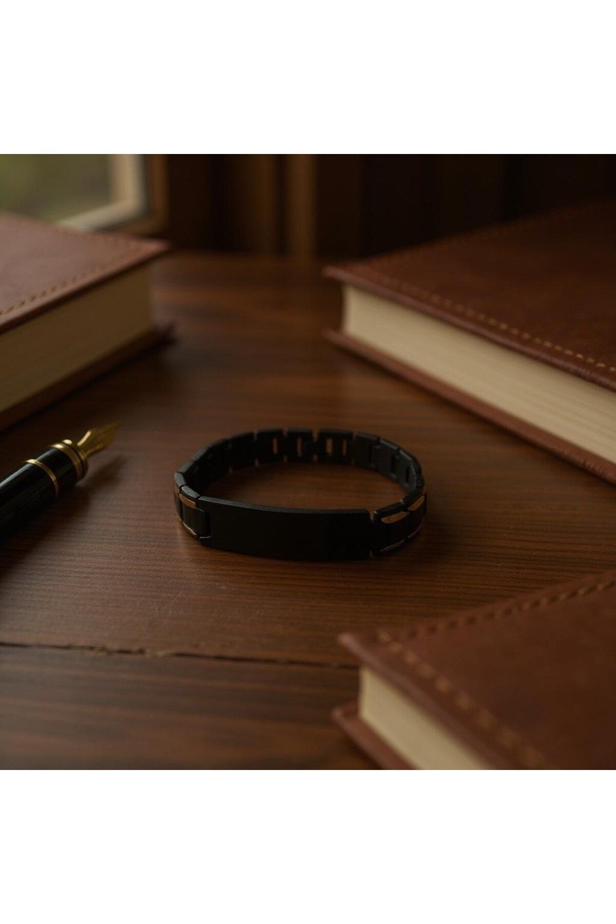 Harzem jewelry erkek çelik mat siyah bileklik