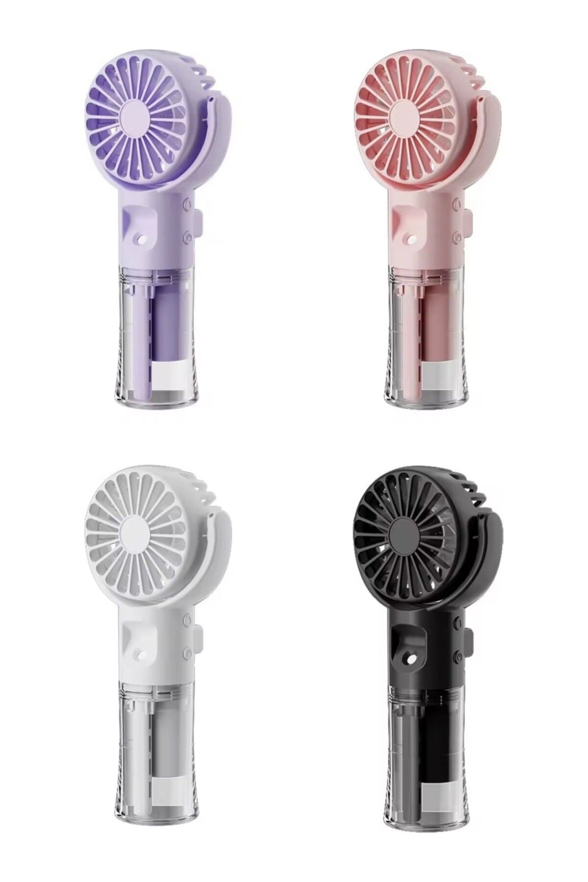 ARELL TEKNOLOJİ F4 Şarj Edilebilir Mini El Spreyli Fan Rüzgar Enerjisi Etkili Masaüstü Su Buharlı Vantilatör