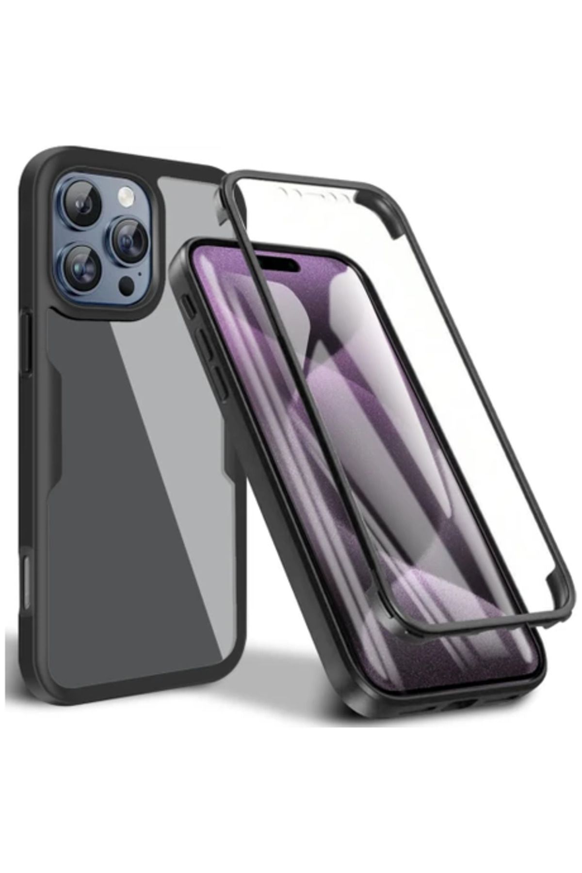 Obay Eabhulie 16 Pro Için Yumuşak Tpu Ekran Koruyucu Tam Vücut Telefon Kılıfı - Siyah