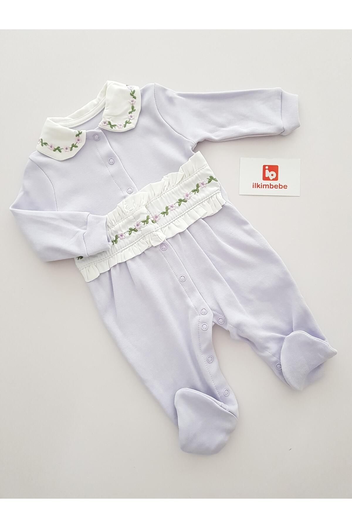 ilkimbebe Çiçek Kuşaklı Bebek Tulumu