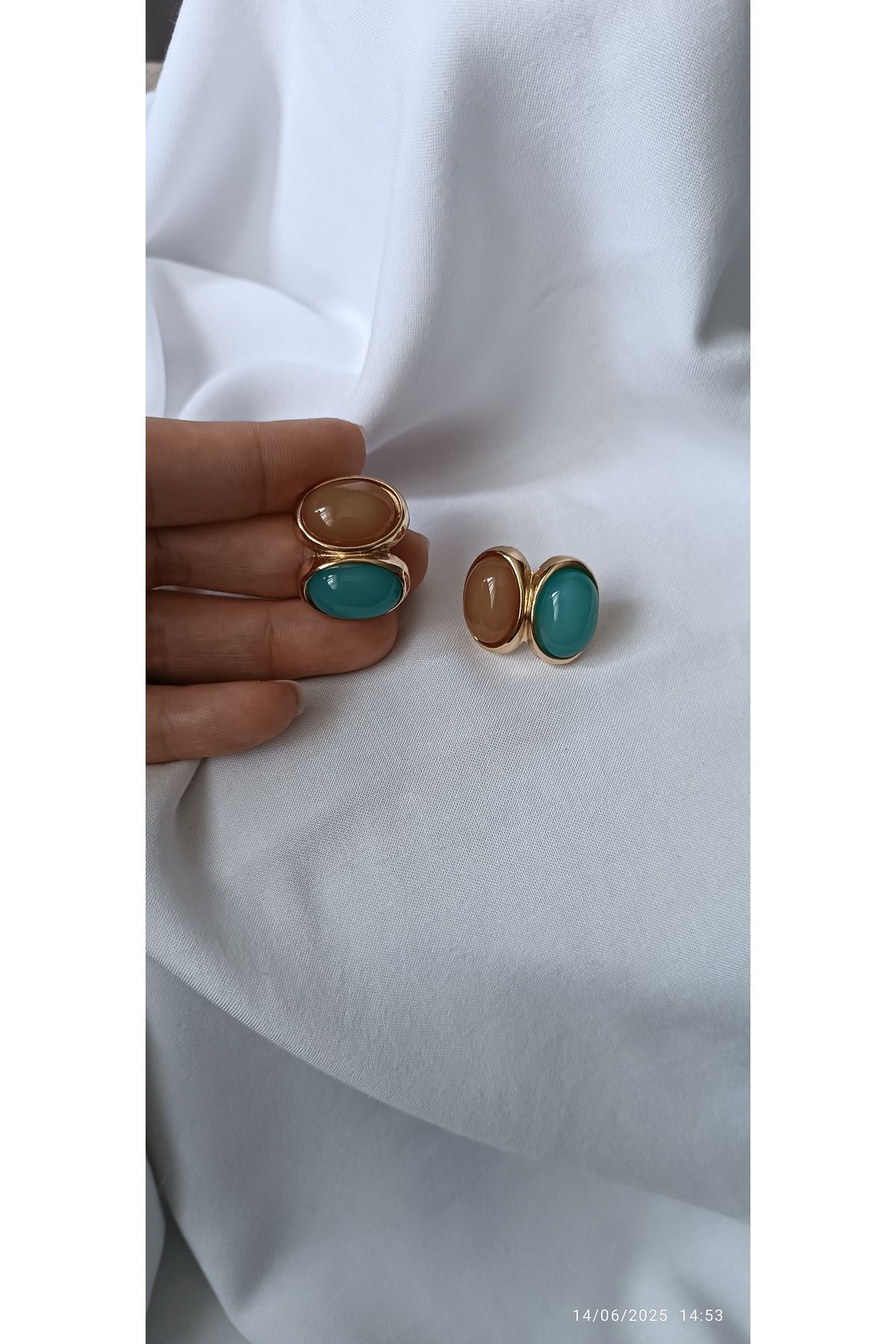 ARİ TAKI Gold tasarim küpe