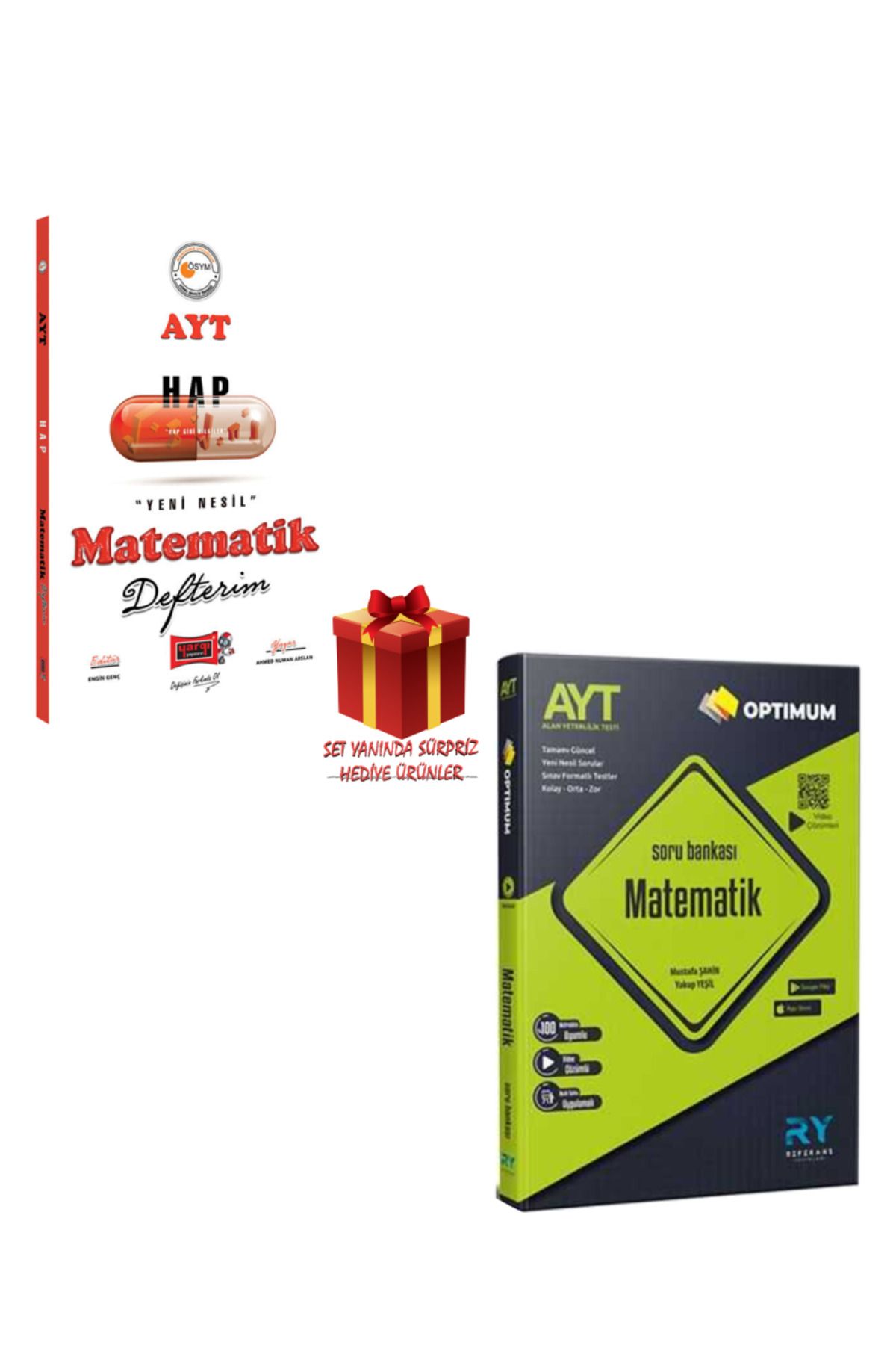 Yargı Yayınları AYT Matematik Defterim+ Referans Optimum AYT Matematik Soru Bankası+ Hediye