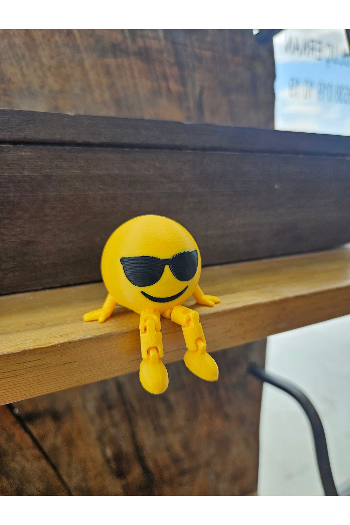Rex Aksesuar Sevimli Emoji Gözlüklü Cool Emoji Dekoratif Obje