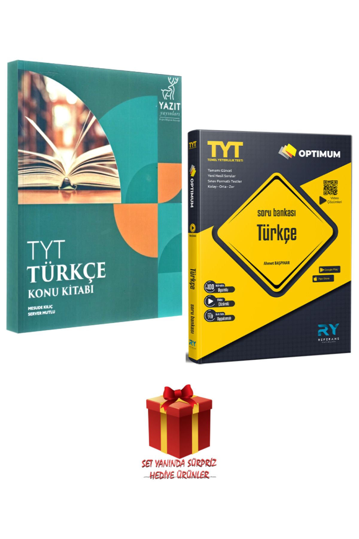 Yazıt Yayınları TYT Türkçe Konu Kitabı+ Referanas Optimum TYT Türkçe Soru Bankası+ Hediye