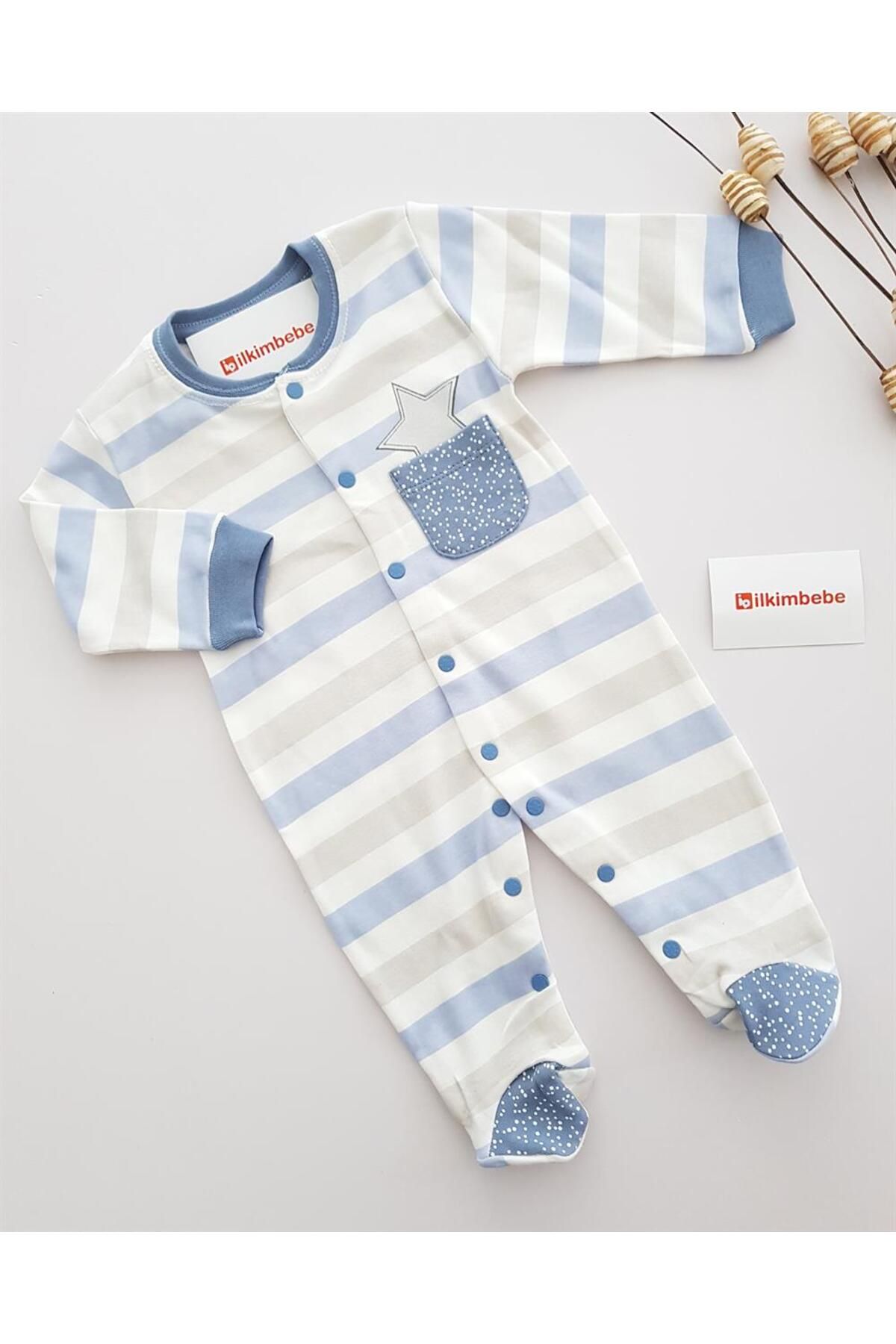 ilkimbebe Yıldız Cepli Bebek Tulumu