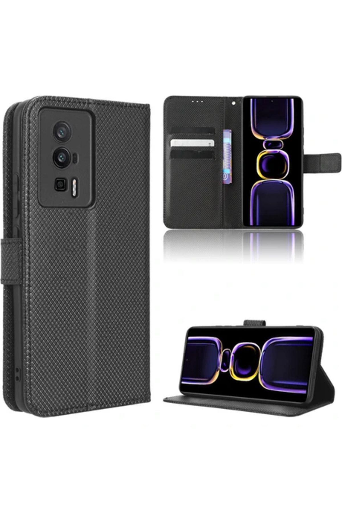 Obay K60 Deri Cüzdan Telefon Kılıfı