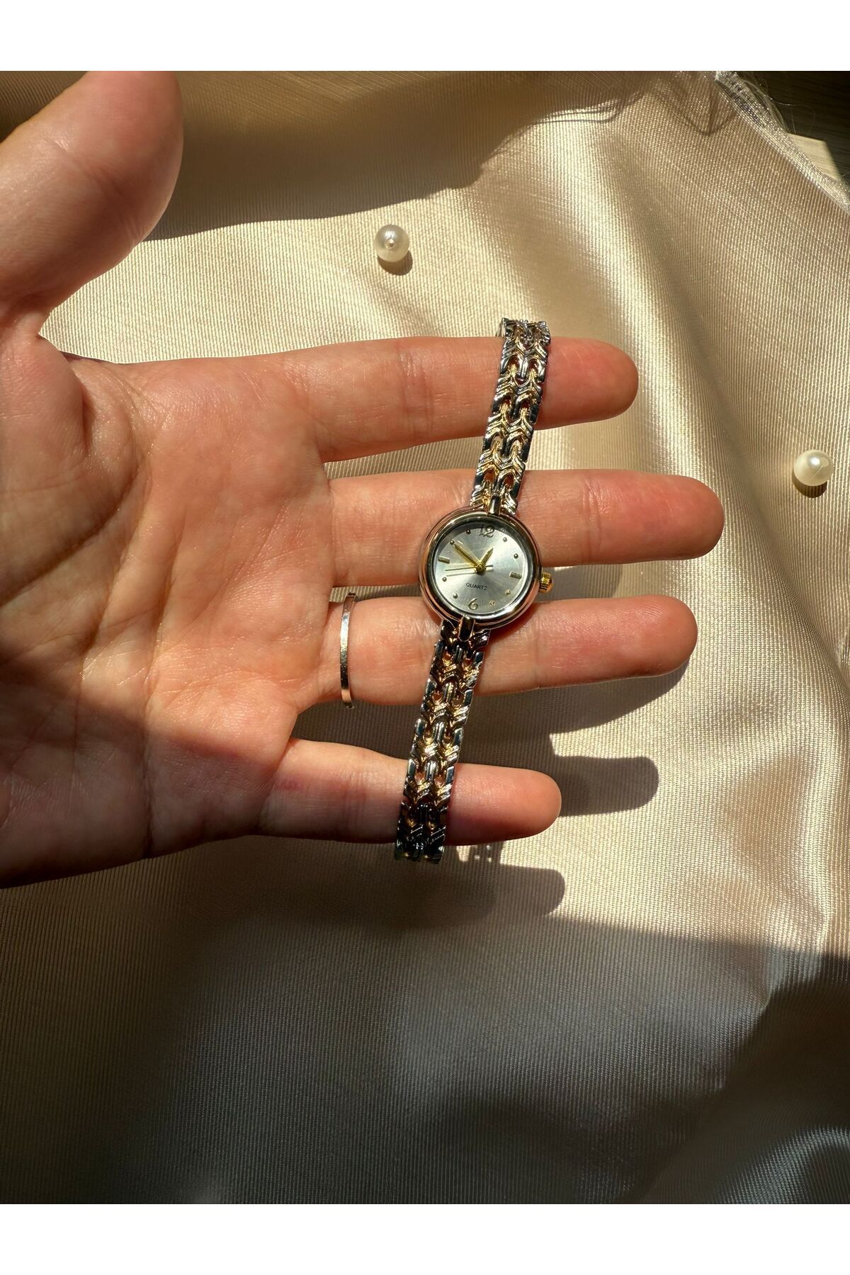 rubsey Retro Minimal Hasır Kordon Vintage Kadın Kol Saati Yuvarlak