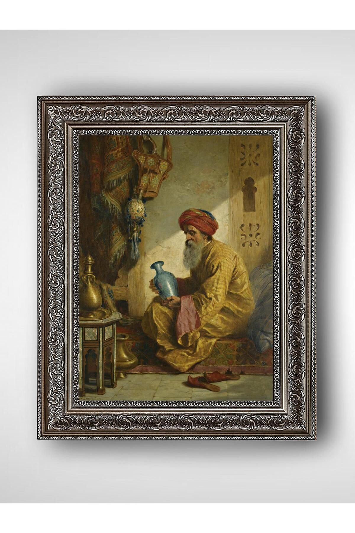 WoodyArts Vazo İncelemek - Gri Vintage Çerçeve