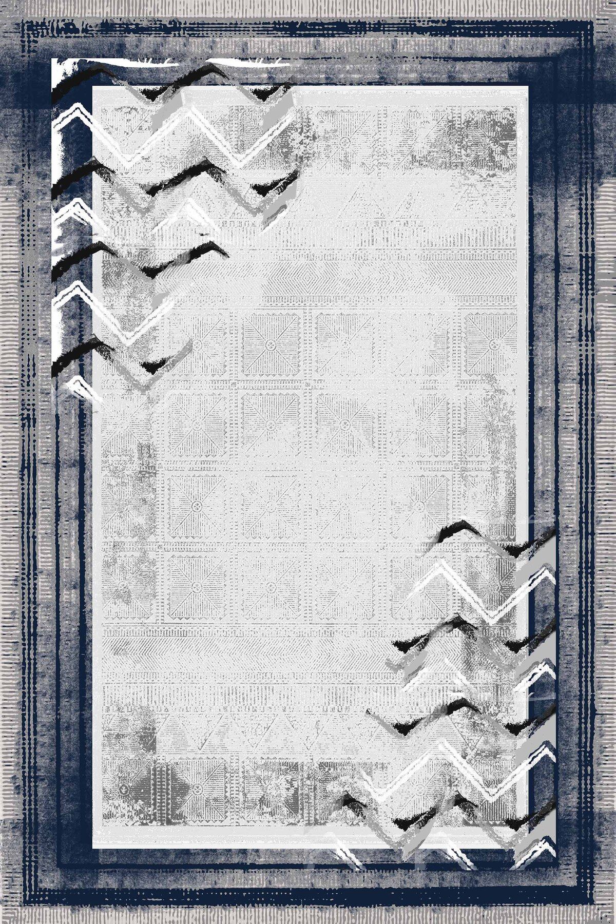 Halı Özel Tasarım Dijital Baskı Dot Taban Mavi Halı DESIGN BY GÜNEŞ
