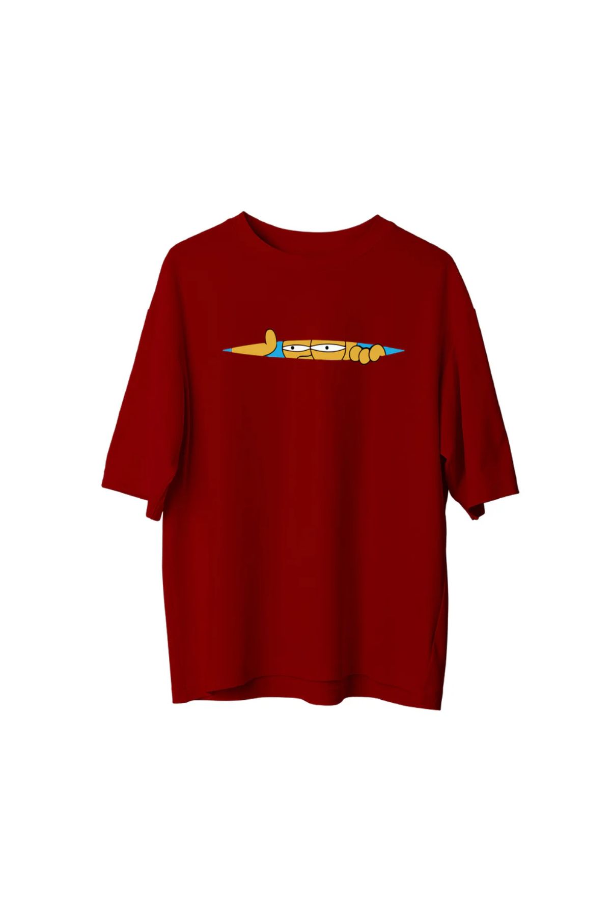 Koklonmoda Unisex Simpson Baskılı Oversize T-Shirt