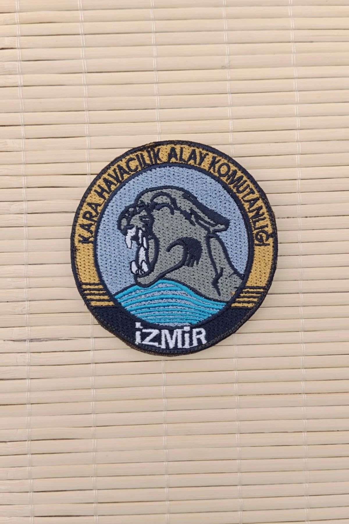 İZMİR ASKERİ MALZEME Kara Havacilik Alay Komutanligi izmir Yazili Nakis islemeli Arma Pec Patch