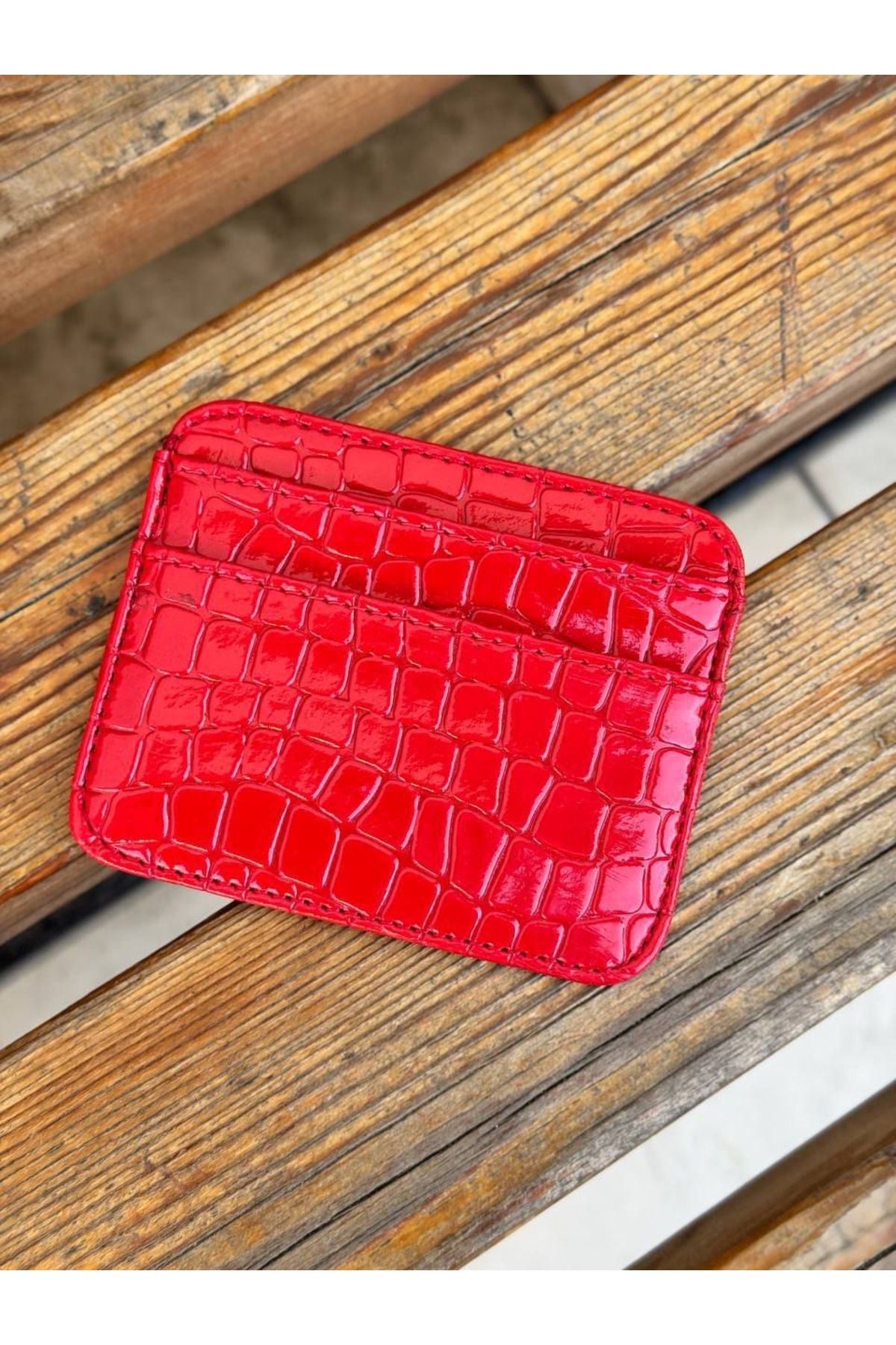 Detre Croco Deri Unisex Kartlık Cüzdan