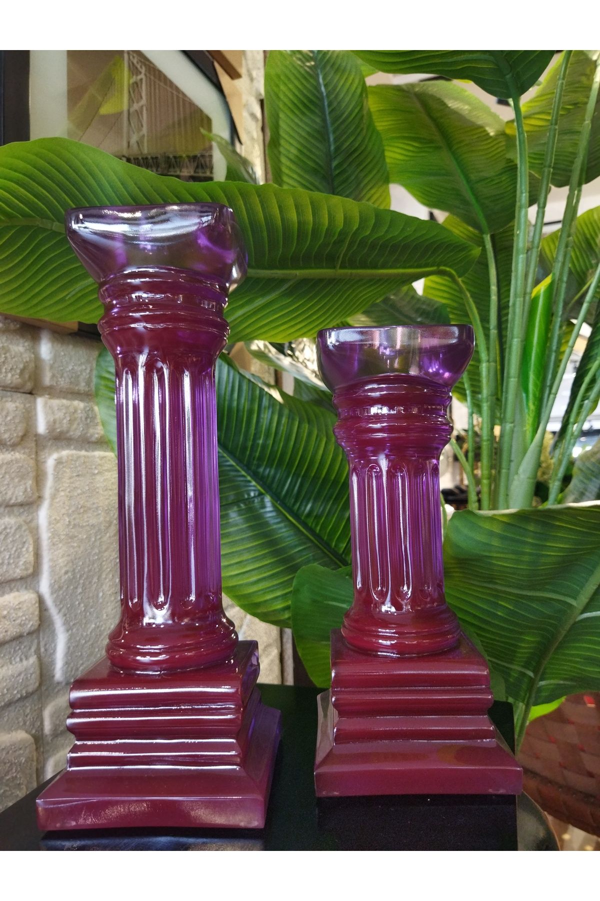 zepce design Mor Reçine Şamdan
