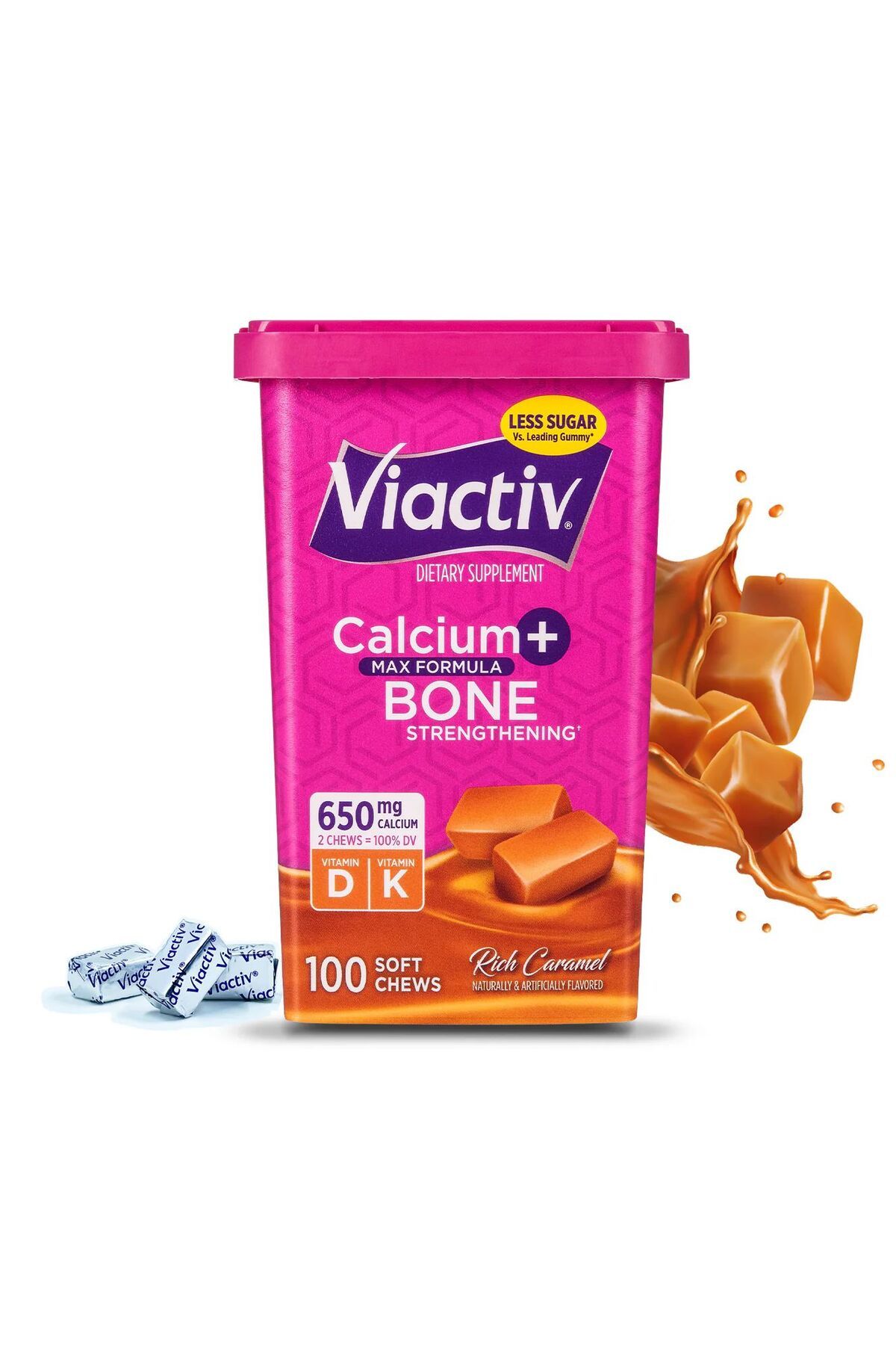 Viactive Viactiv Calcium + Bone Strenghthenıng 650 mg 100 Soft Chews