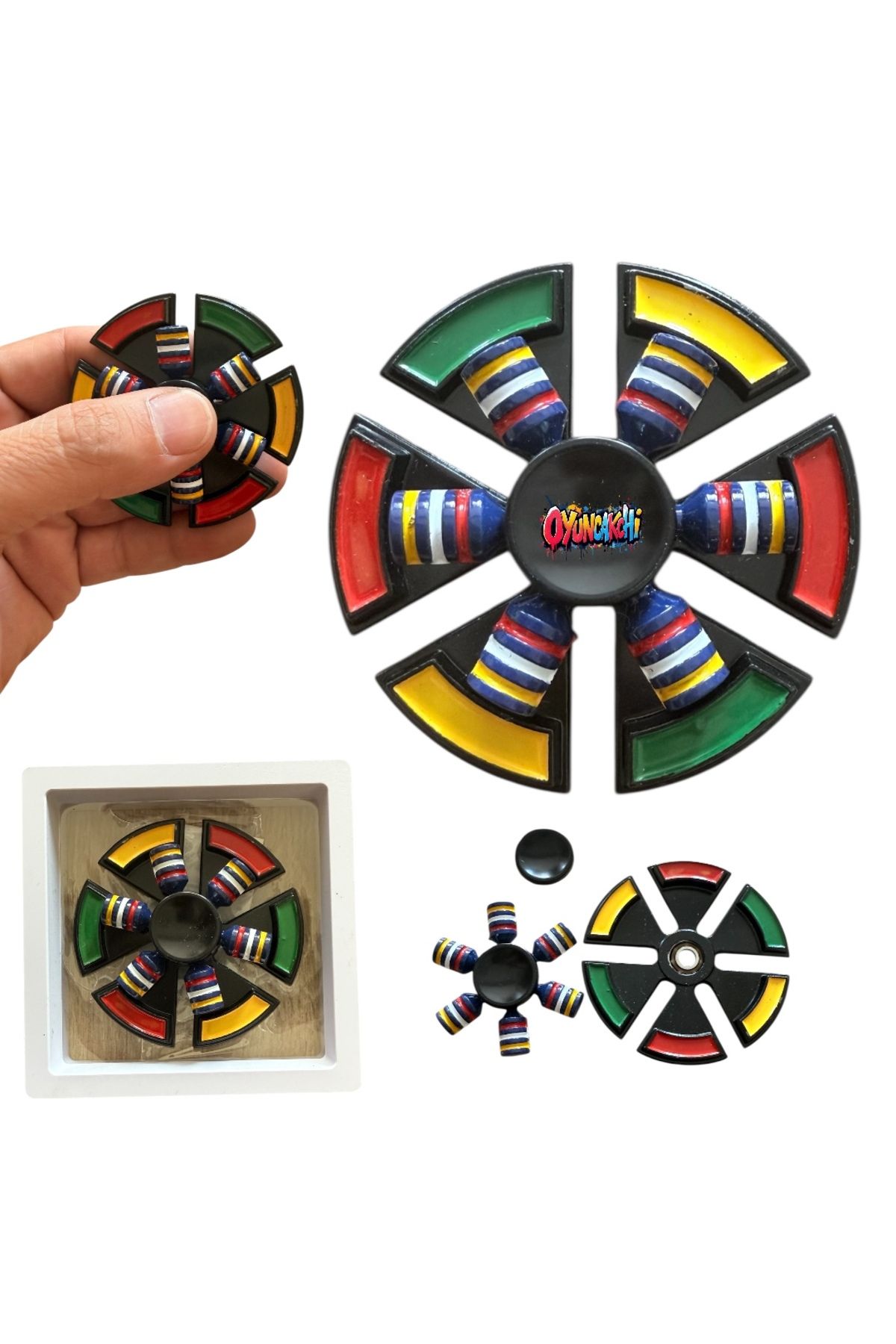 tmtoysandmore Metal Stres Çarkı Fidget Yeni Model Stres Atıcı Özel Kutulu 01