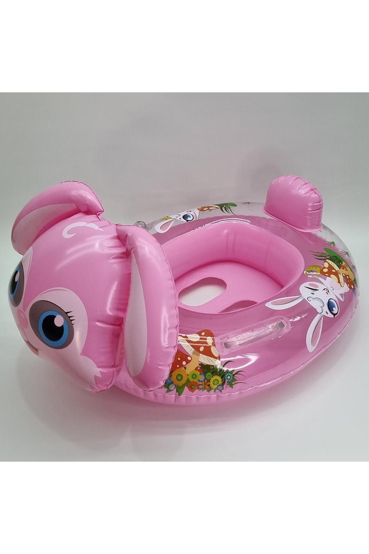 Kelebek Oyuncak Tavşan Şekilli Tutmalı Bebek Simidi (Baby Float - Bebek Flatörü)