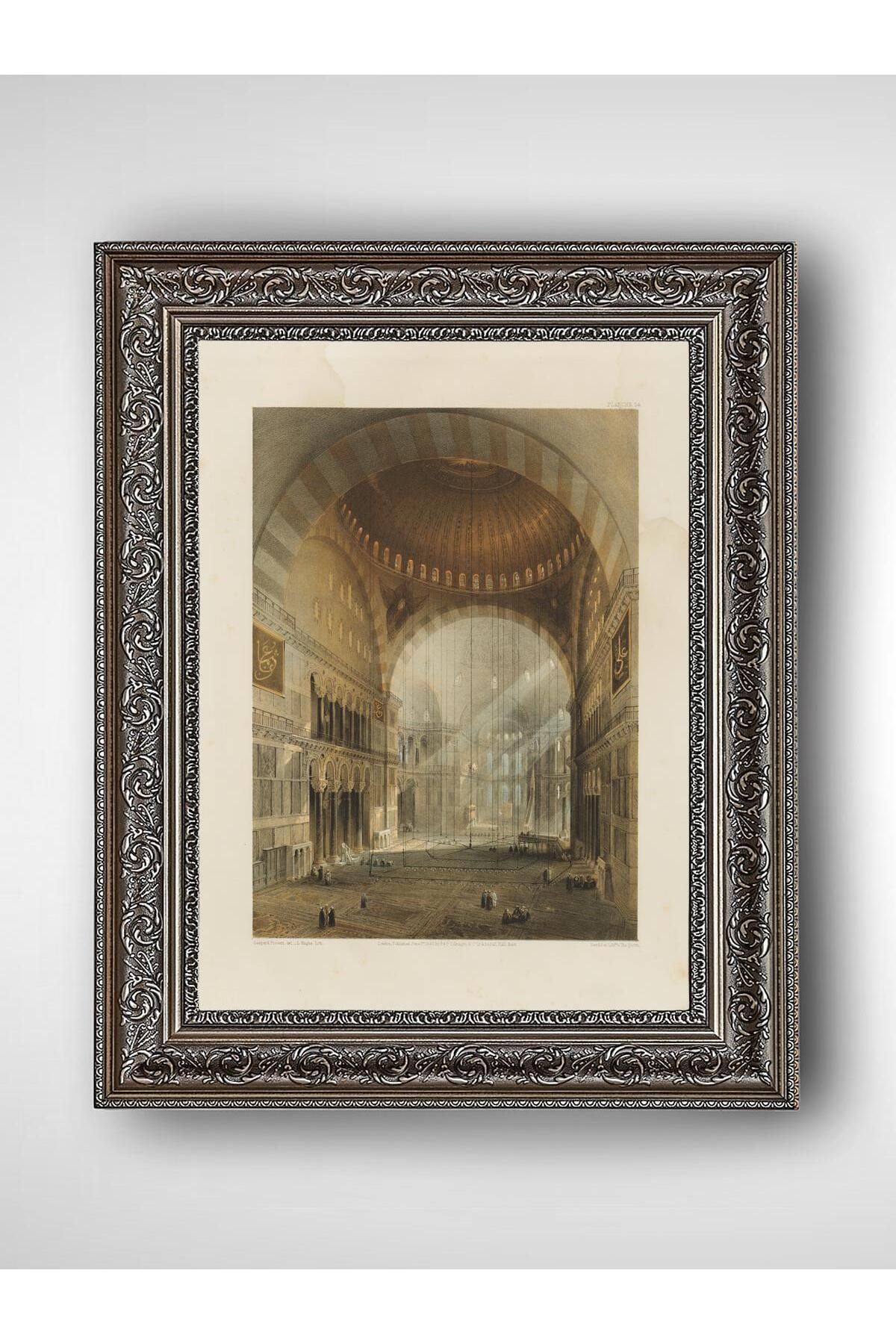 WoodyArts Ayasofya Vintage - Gri Vintage Çerçeve