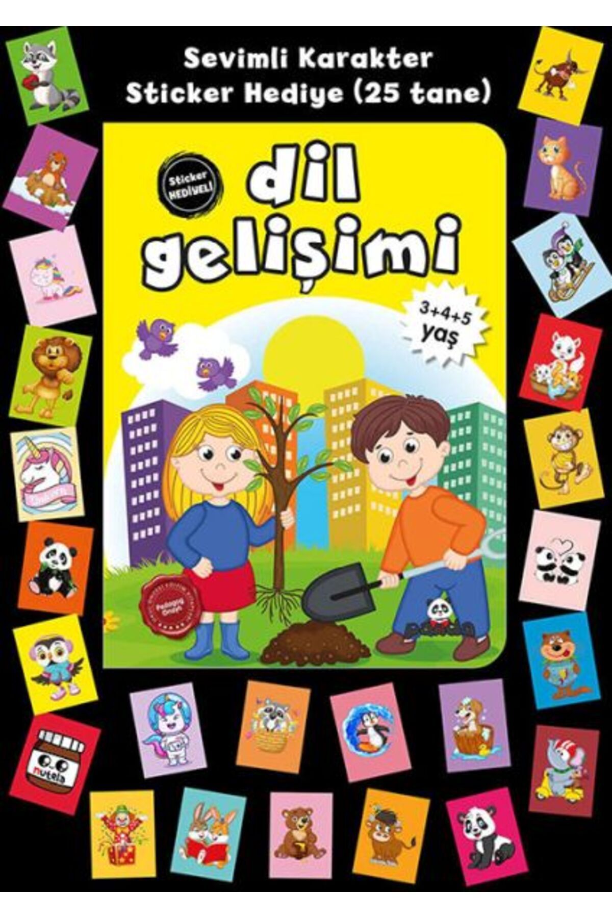 Beyaz Fil Yayınları Stickerlı 3+4+5 Yaş Dil Gelişimi