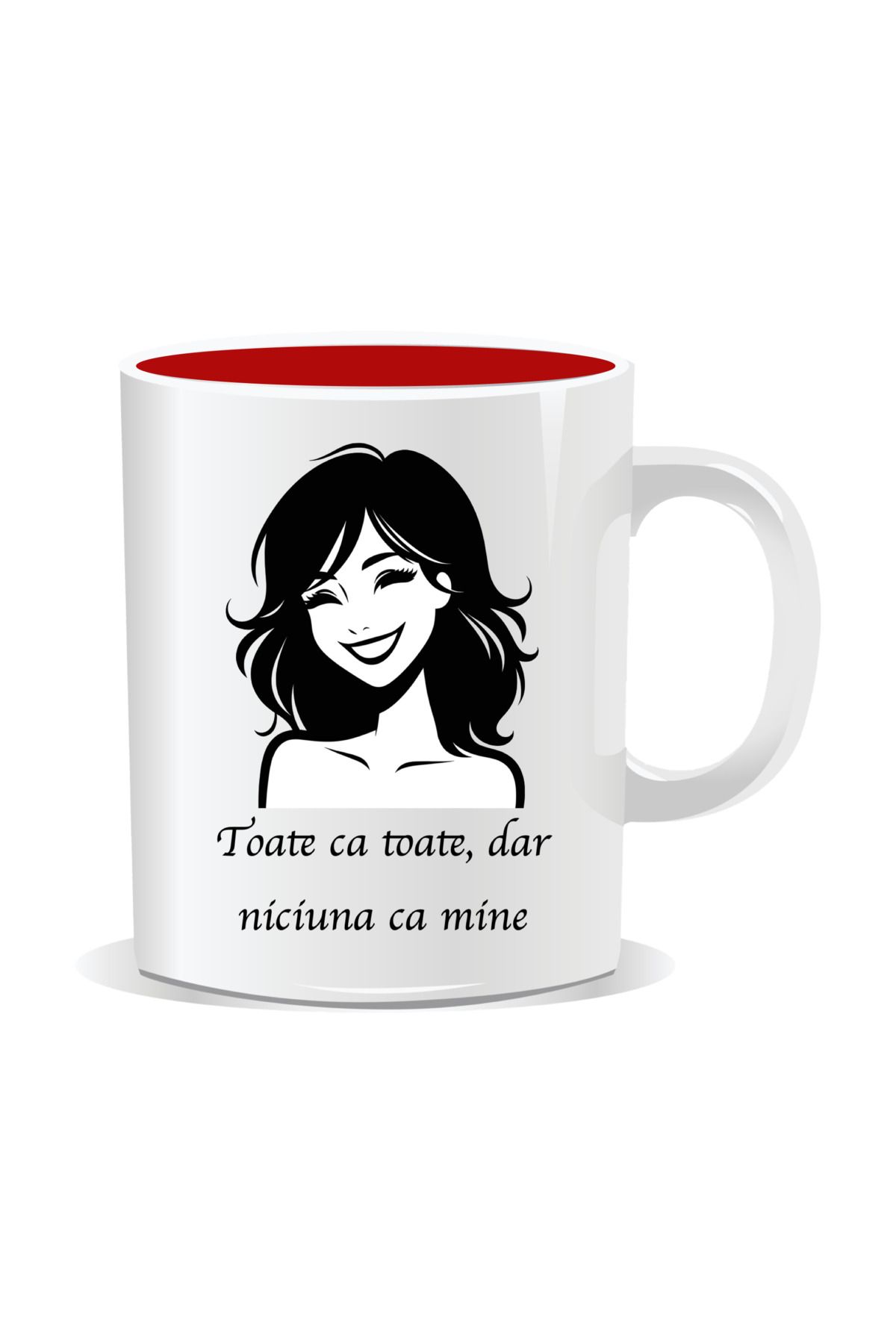 OEM-Personalized mug with funny message, All like all but none like me - Red interior 1