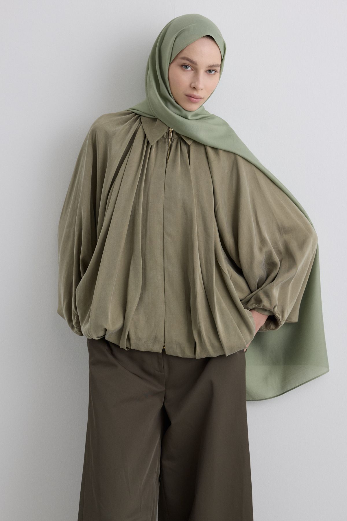 FENZA SCARF Paris İpeği Şal - Mint Yeşili