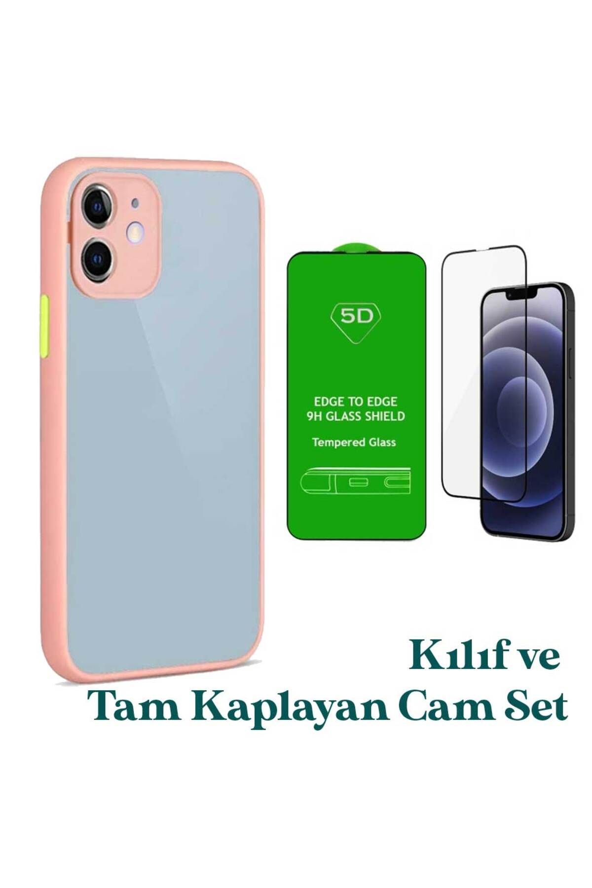 Smart Tech Apple iPhone 12 Uyumlu Montreal Kılıf Ve Tam Kaplayan Cam Set