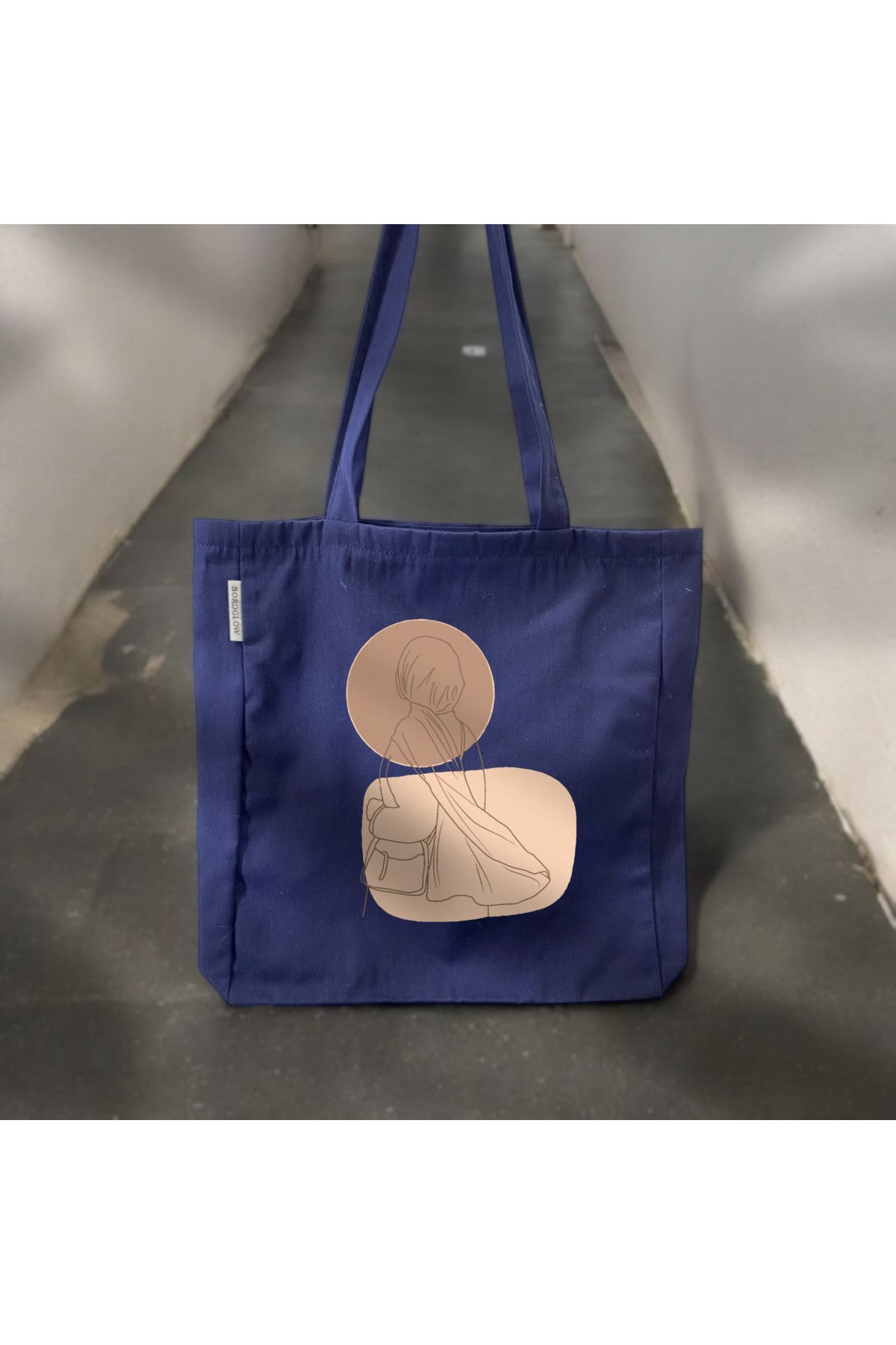 Bordglow Lacivert Plaj Çantası -gabardin Çanta- Bordglow