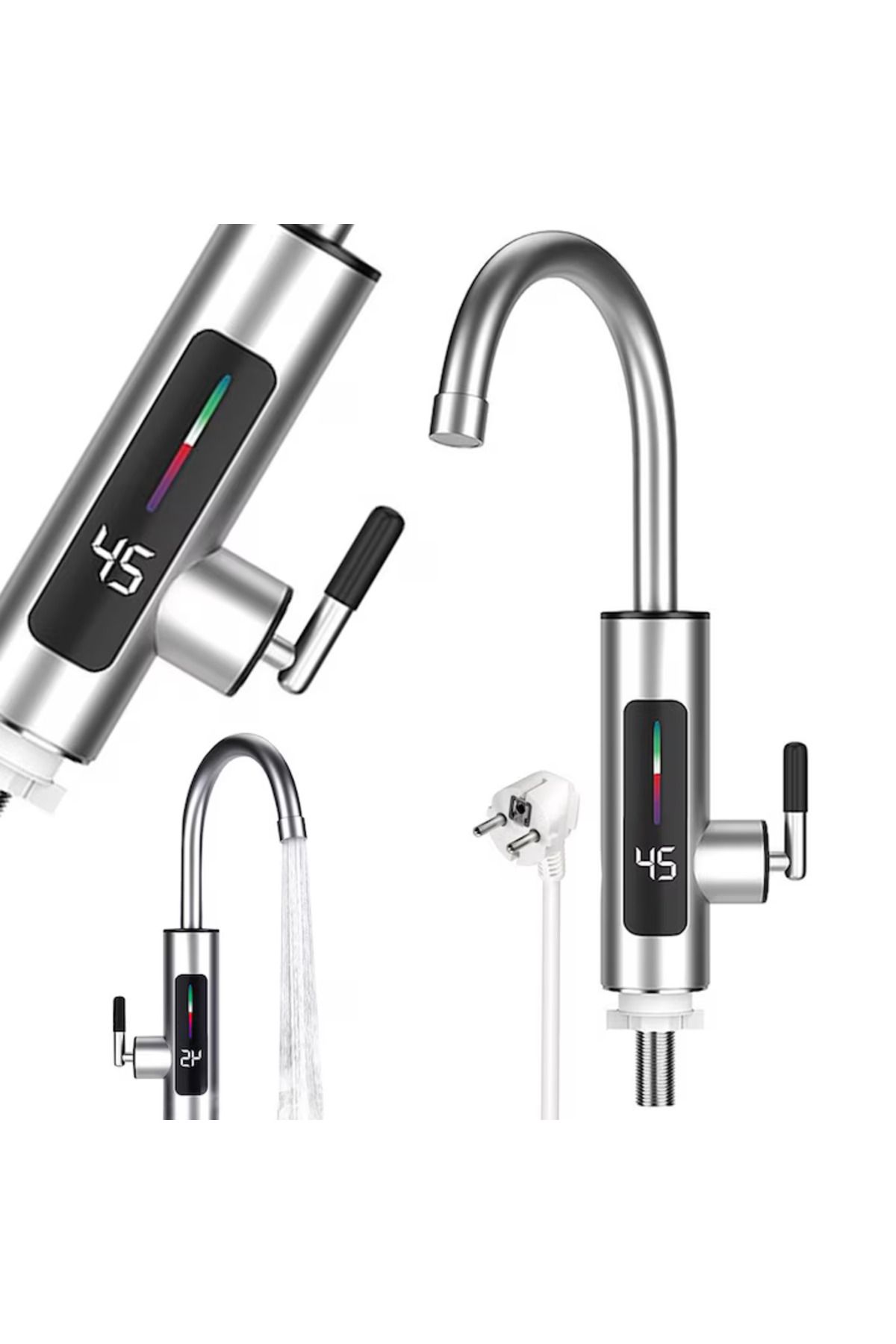 OEM-Instant Electric Faucet APF® 3000W, LCD Display, 360° Rotation + Self-Adhesive Support 2