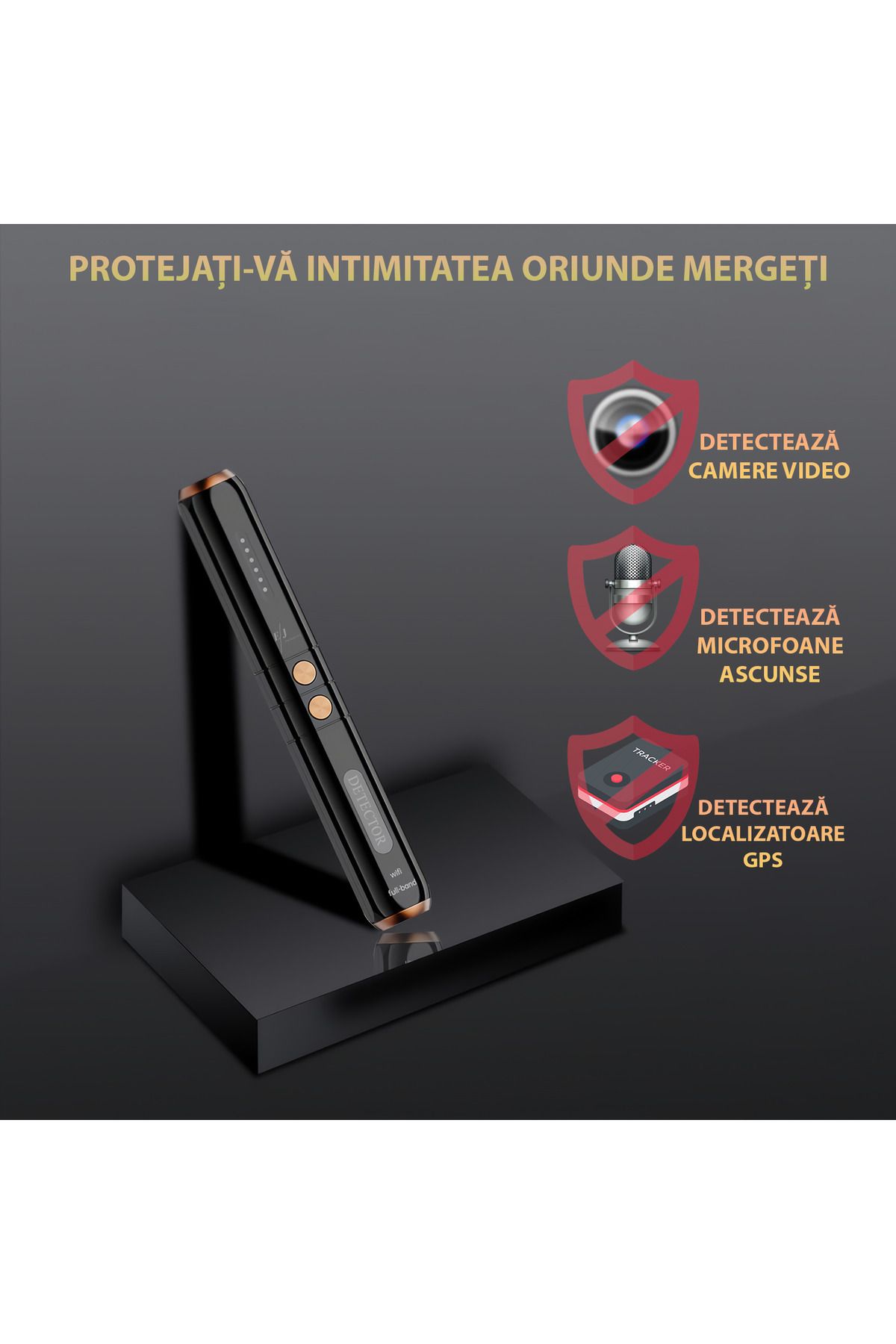 Spionescu-Spy device detector, T13, hidden cameras, microphones, GPS locators, recorders, 25-hour battery life 3