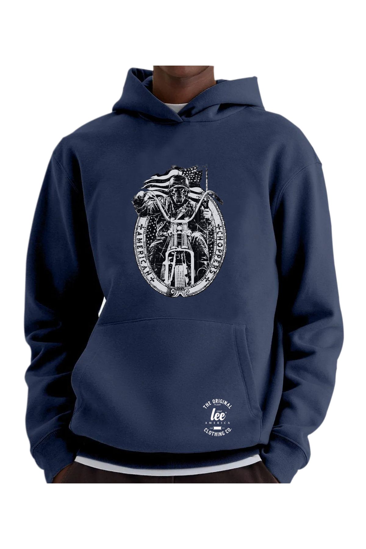 centlee america kapüşonlu sweatshirt erkek unisex spor oversize kalıp uzun kollu