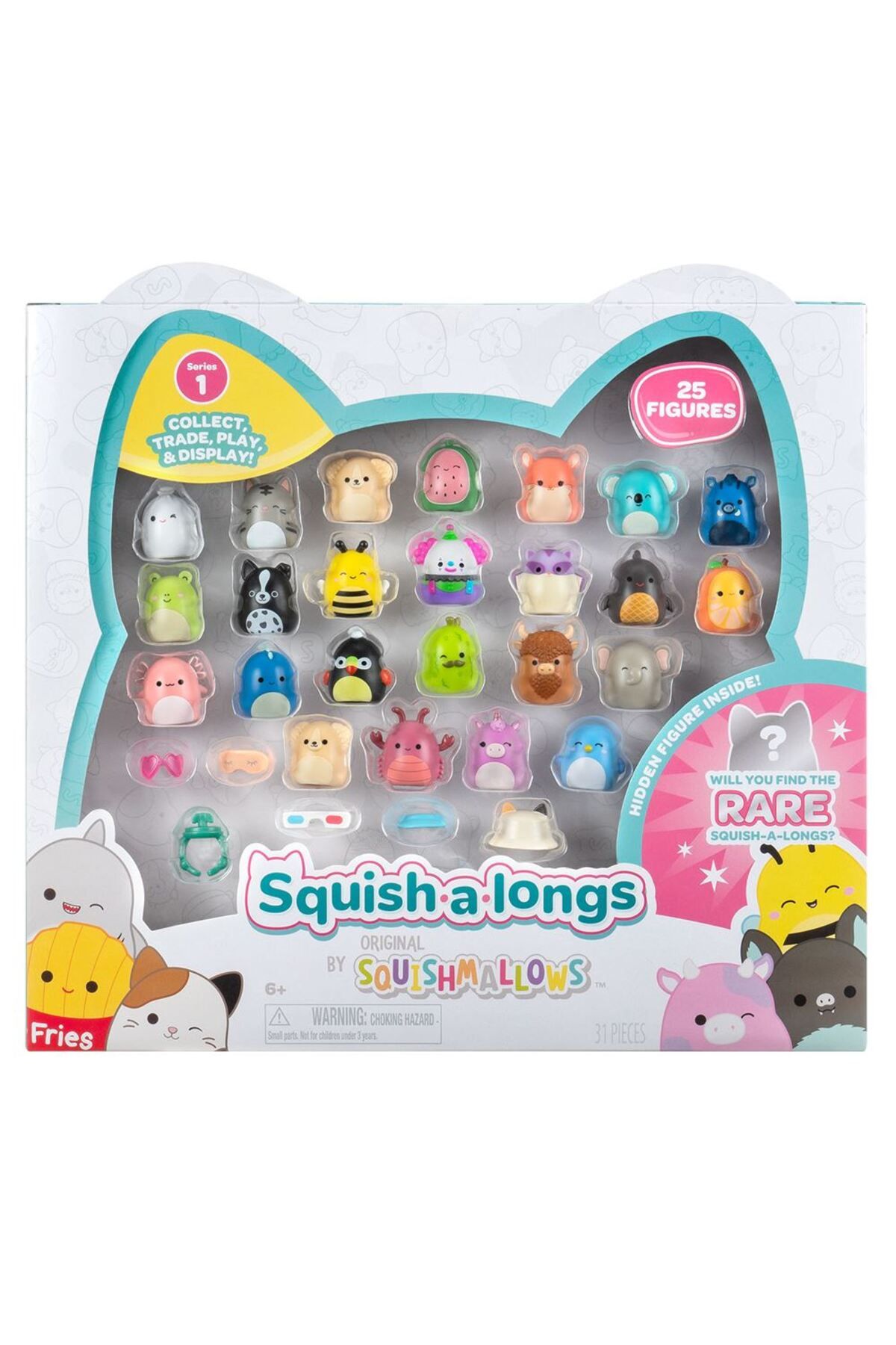 TOYFEST-Squishmallows Mini Squish - a - longs 25 لي شكل + مجموعة حلقات موديل 1 4
