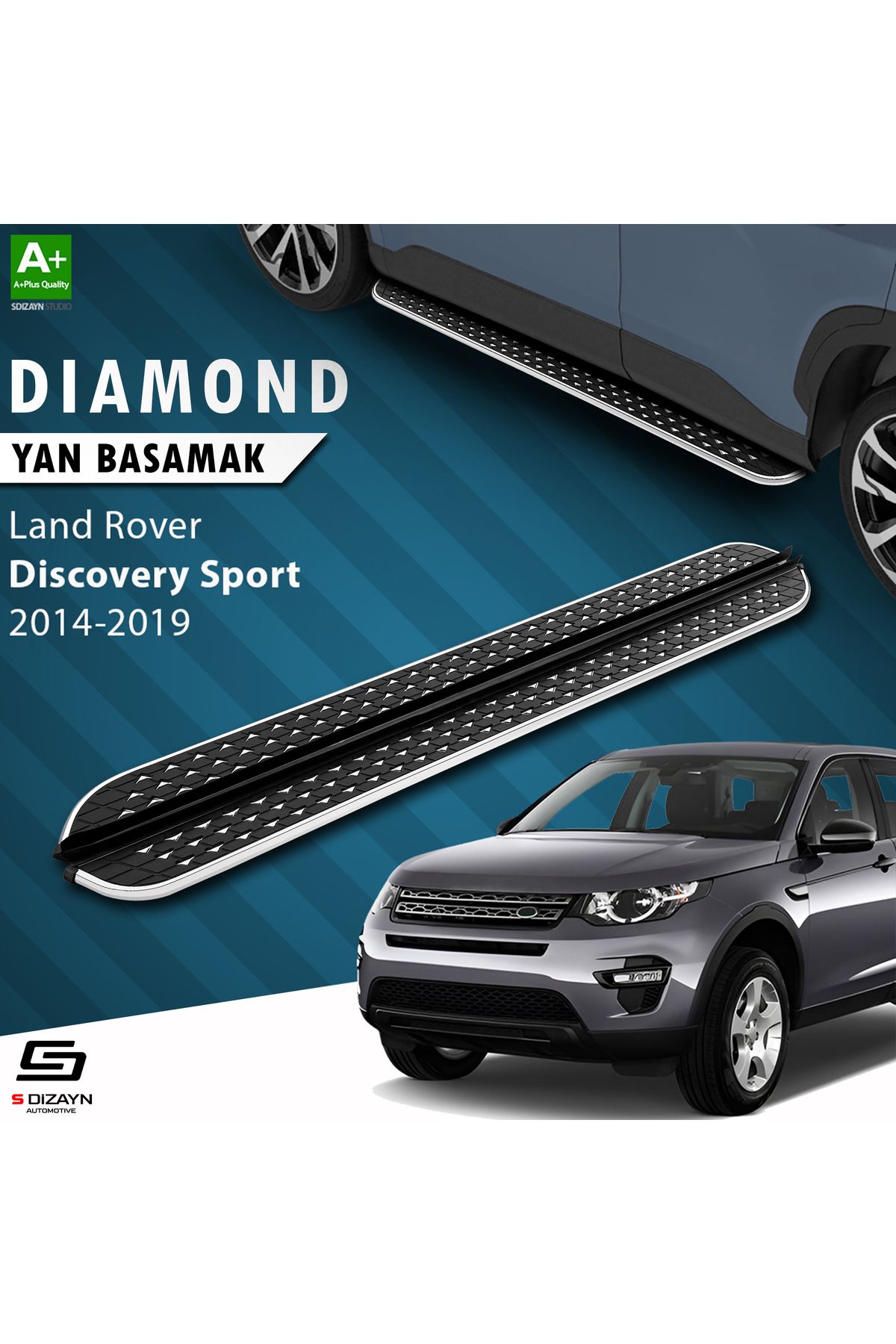 Life Tuning S-Dizayn Land Rover Discovery Sport Diamond Krom Yan Basamak 183 Cm 2014-2019 A+ Kalite