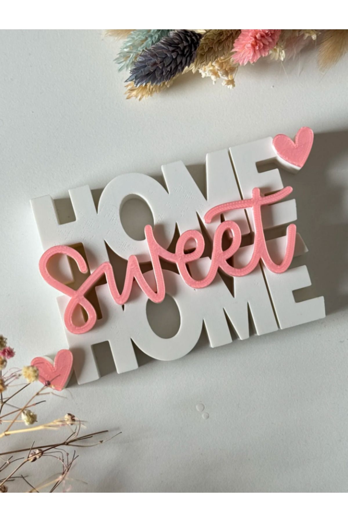 Figuva Home Sweet Home Yazılı Dekoratif Biblo - 17cm x 10cm